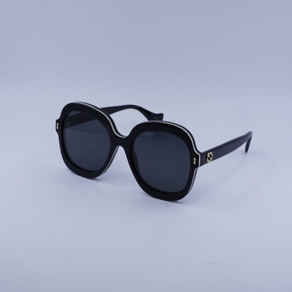 Gucci GG1240S 001 Sunglasses Black Round Frame, Grey Lenses main image 9